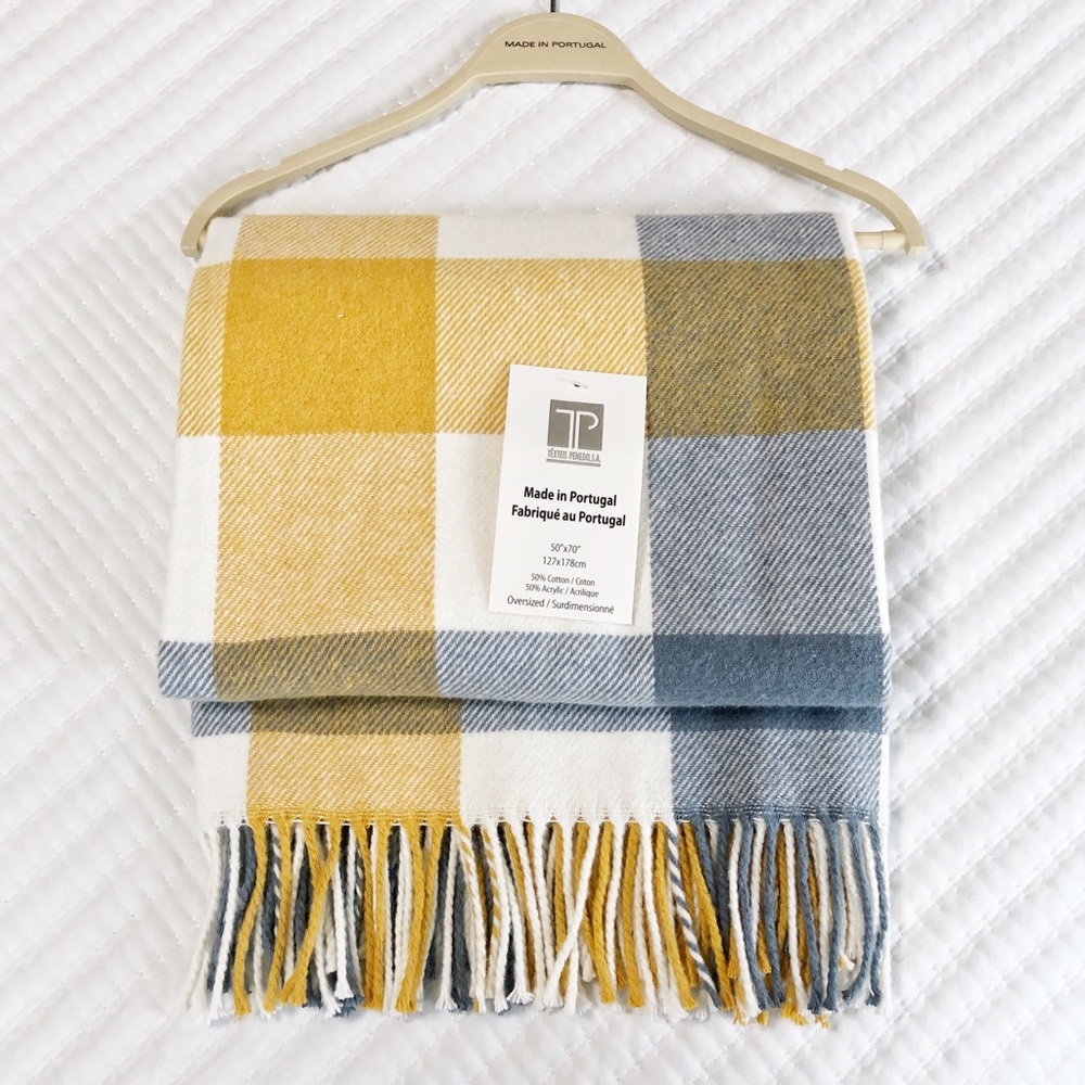 Texteis Penedo Fine Linen Bohemian Throw Blanket - Picture 3 of 12